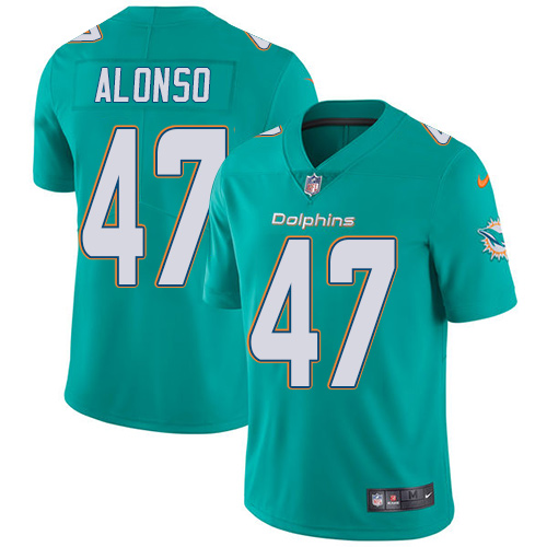 Men's Nike Miami Dolphins #47 Kiko Alonso Aqua Green Team Color Vapor Untouchable Limited Player NFL Jersey