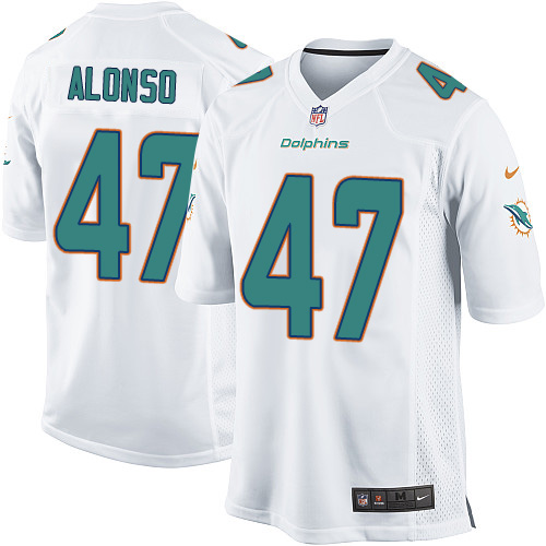 Men's Nike Miami Dolphins #47 Kiko Alonso Game White NFL Jersey