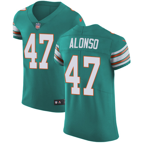 Men's Nike Miami Dolphins #47 Kiko Alonso Elite Aqua Green Alternate NFL Jersey