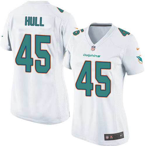 Women's Nike Miami Dolphins #45 Mike Hull Game White NFL Jersey