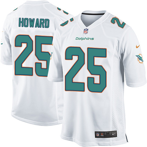 Men's Nike Miami Dolphins #25 Xavien Howard Game White NFL Jersey