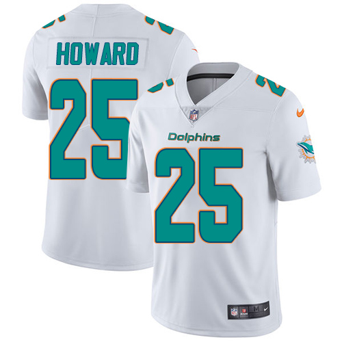Youth Nike Miami Dolphins #25 Xavien Howard White Vapor Untouchable Limited Player NFL Jersey
