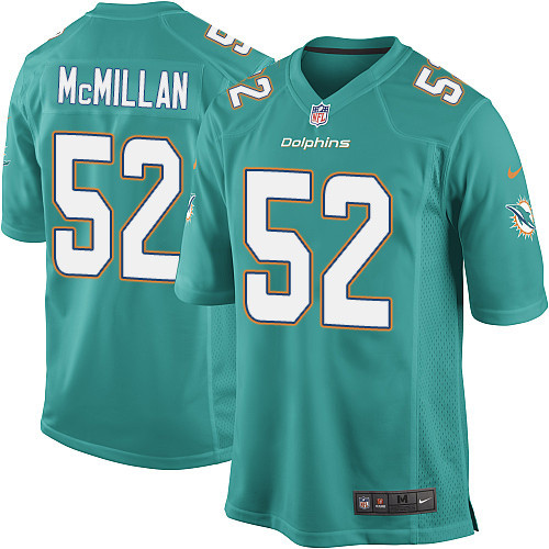 Men's Nike Miami Dolphins #52 Raekwon McMillan Game Aqua Green Team Color NFL Jersey