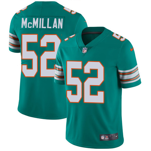 Youth Nike Miami Dolphins #52 Raekwon McMillan Aqua Green Alternate Vapor Untouchable Limited Player NFL Jersey