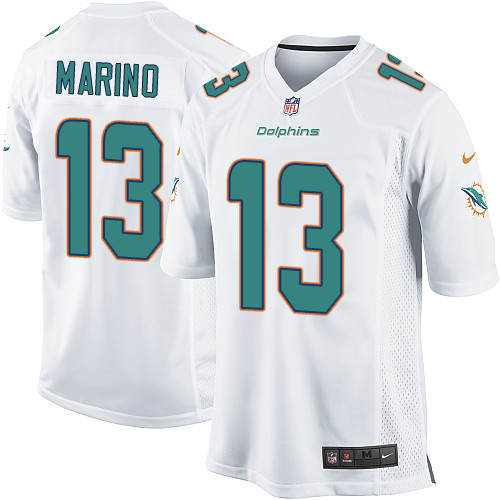 Men's Nike Miami Dolphins #13 Dan Marino Game White NFL Jersey