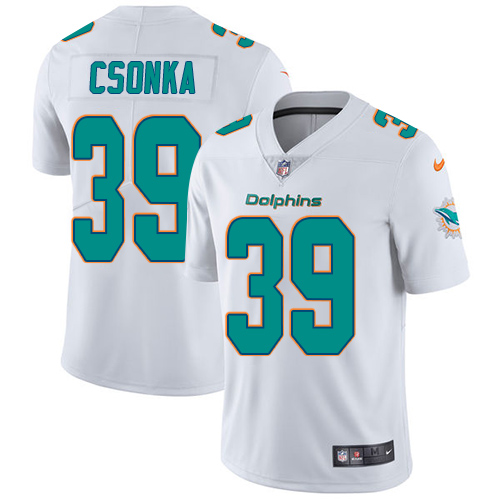 Youth Nike Miami Dolphins #39 Larry Csonka White Vapor Untouchable Elite Player NFL Jersey