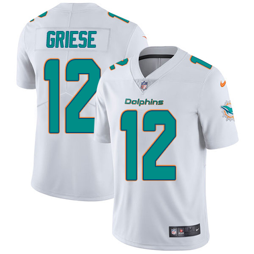 Men's Nike Miami Dolphins #12 Bob Griese White Vapor Untouchable Limited Player NFL Jersey