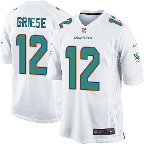 Men's Nike Miami Dolphins #12 Bob Griese Game White NFL Jersey