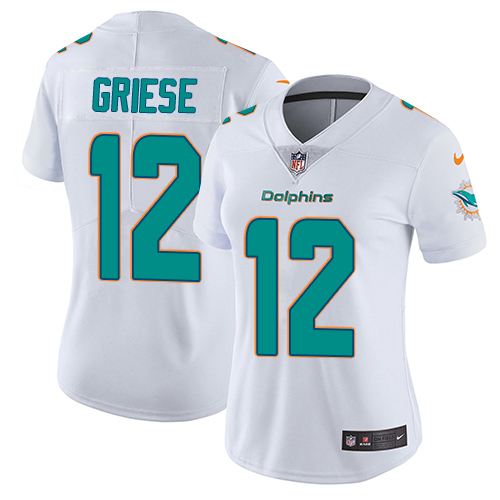 Women's Nike Miami Dolphins #12 Bob Griese White Vapor Untouchable Elite Player NFL Jersey