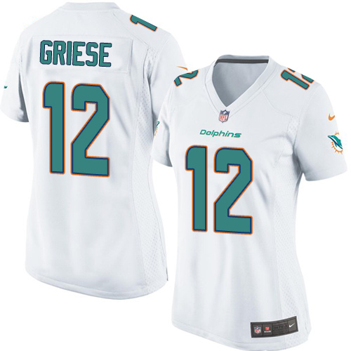Women's Nike Miami Dolphins #12 Bob Griese Game White NFL Jersey