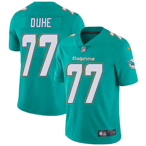 Men's Nike Miami Dolphins #77 Adam Joseph Duhe Aqua Green Team Color Vapor Untouchable Limited Player NFL Jersey