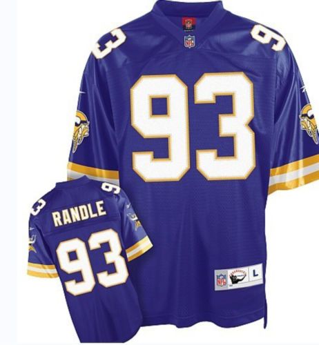 Mitchell And Ness Minnesota Vikings #93 John Randle Purple Team Color Authentic Throwback NFL Jersey
