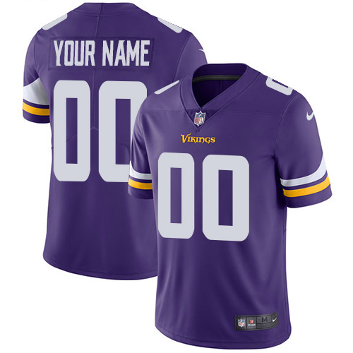 Men's Nike Minnesota Vikings Customized Purple Team Color Vapor Untouchable Custom Limited NFL Jersey