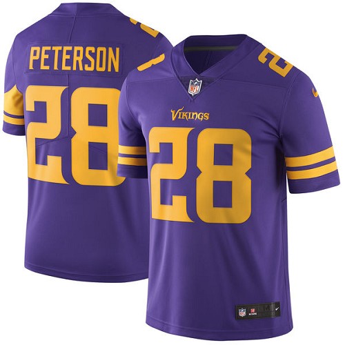 Men's Nike Minnesota Vikings #28 Adrian Peterson Limited Purple Rush Vapor Untouchable NFL Jersey