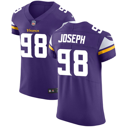 Men's Nike Minnesota Vikings #98 Linval Joseph Purple Team Color Vapor Untouchable Elite Player NFL Jersey