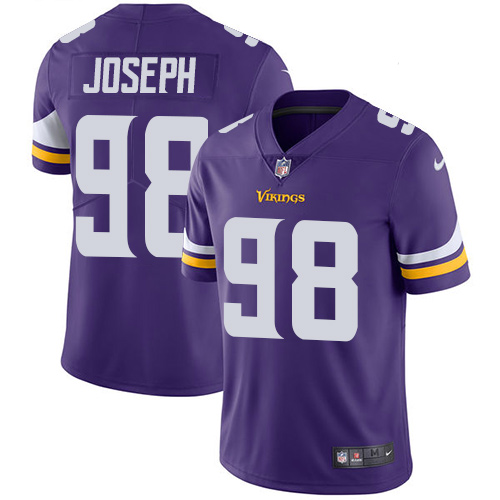 Men's Nike Minnesota Vikings #98 Linval Joseph Purple Team Color Vapor Untouchable Limited Player NFL Jersey
