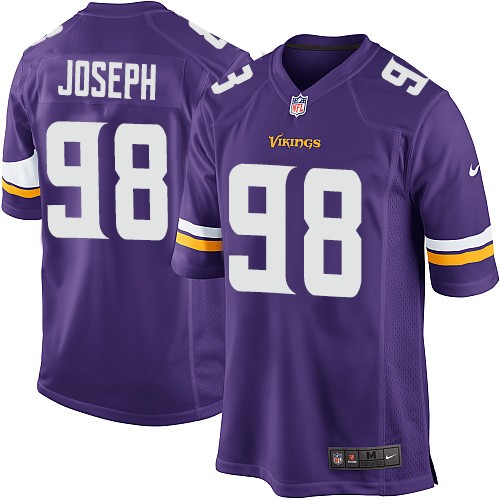 Men's Nike Minnesota Vikings #98 Linval Joseph Game Purple Team Color NFL Jersey
