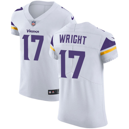 Men's Nike Minnesota Vikings #17 Jarius Wright White Vapor Untouchable Elite Player NFL Jersey