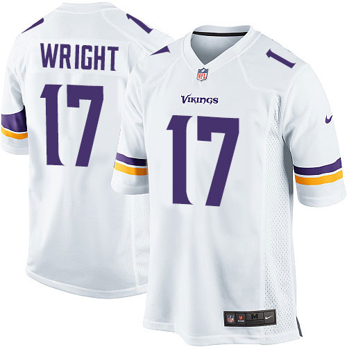 Men's Nike Minnesota Vikings #17 Jarius Wright Game White NFL Jersey