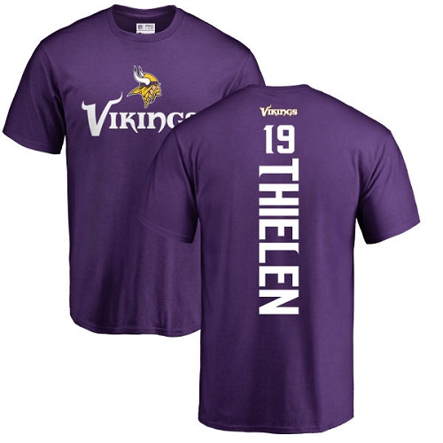 NFL Nike Minnesota Vikings #19 Adam Thielen Purple Backer T-Shirt