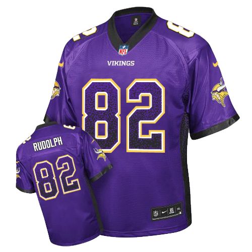 Men's Nike Minnesota Vikings #82 Kyle Rudolph Elite Purple Drift Fashion NFL Jersey