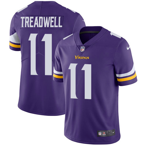 Men's Nike Minnesota Vikings #11 Laquon Treadwell Purple Team Color Vapor Untouchable Limited Player NFL Jersey
