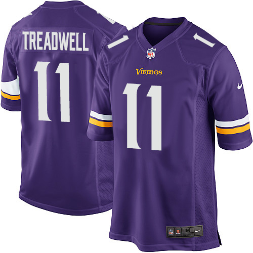 Men's Nike Minnesota Vikings #11 Laquon Treadwell Game Purple Team Color NFL Jersey