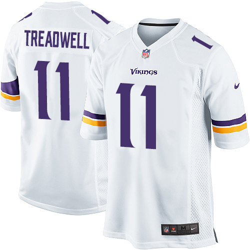 Men's Nike Minnesota Vikings #11 Laquon Treadwell Game White NFL Jersey