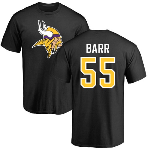 NFL Nike Minnesota Vikings #55 Anthony Barr Black Name & Number Logo T-Shirt