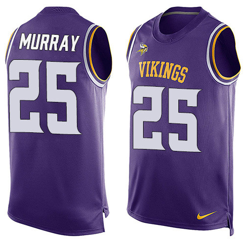 Men's Nike Minnesota Vikings #25 Latavius Murray Limited Purple Player Name & Number Tank Top NFL Jersey