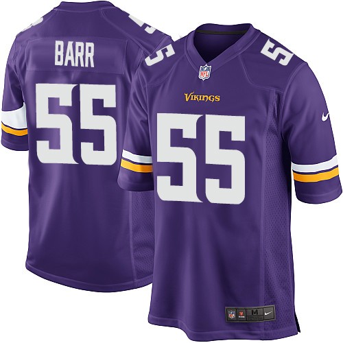 Men's Nike Minnesota Vikings #55 Anthony Barr Game Purple Team Color NFL Jersey