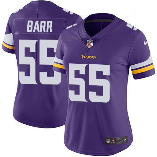 Women's Nike Minnesota Vikings #55 Anthony Barr Purple Team Color Vapor Untouchable Limited Player NFL Jersey