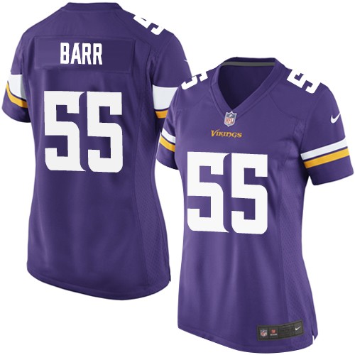 Women's Nike Minnesota Vikings #55 Anthony Barr Game Purple Team Color NFL Jersey