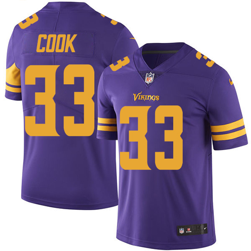 Men's Nike Minnesota Vikings #33 Dalvin Cook Limited Purple Rush Vapor Untouchable NFL Jersey
