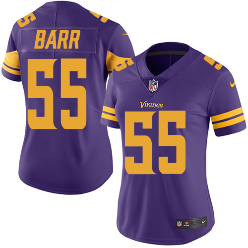 Women's Nike Minnesota Vikings #55 Anthony Barr Elite Purple Rush Vapor Untouchable NFL Jersey