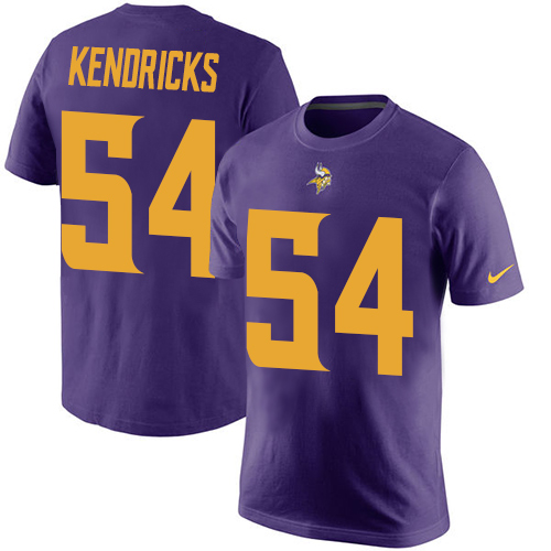 NFL Nike Minnesota Vikings #54 Eric Kendricks Purple Rush Pride Name & Number T-Shirt