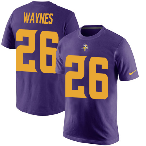 NFL Nike Minnesota Vikings #26 Trae Waynes Purple Rush Pride Name & Number T-Shirt