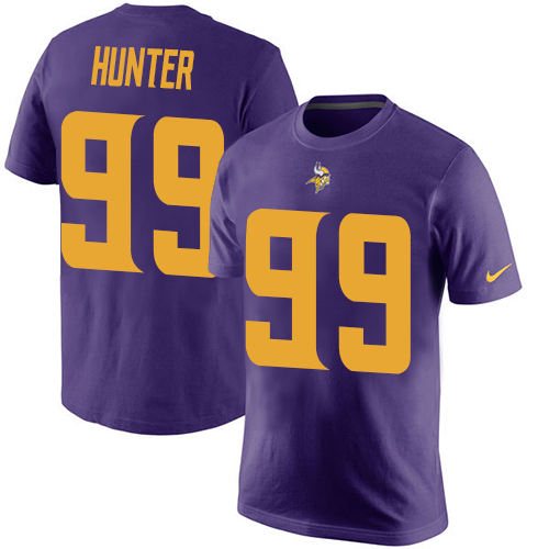 NFL Nike Minnesota Vikings #99 Danielle Hunter Purple Rush Pride Name & Number T-Shirt