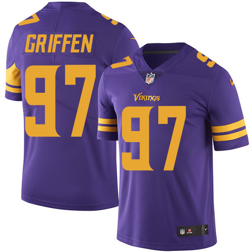 Men's Nike Minnesota Vikings #97 Everson Griffen Limited Purple Rush Vapor Untouchable NFL Jersey