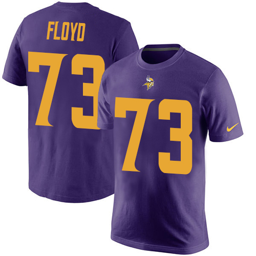 NFL Nike Minnesota Vikings #73 Sharrif Floyd Purple Rush Pride Name & Number T-Shirt