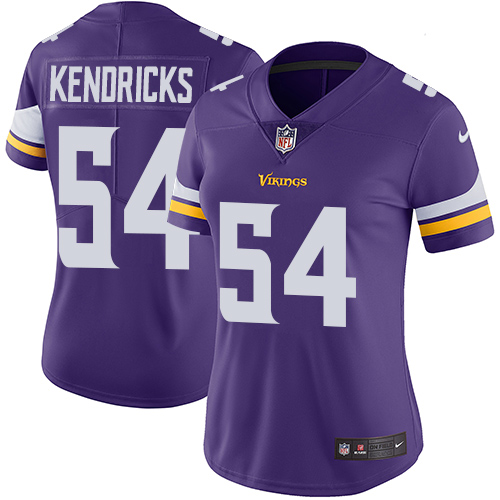 Women's Nike Minnesota Vikings #54 Eric Kendricks Purple Team Color Vapor Untouchable Limited Player NFL Jersey