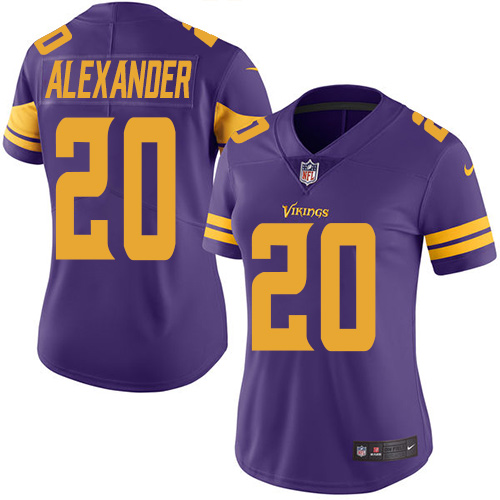 Women's Nike Minnesota Vikings #20 Mackensie Alexander Elite Purple Rush Vapor Untouchable NFL Jersey