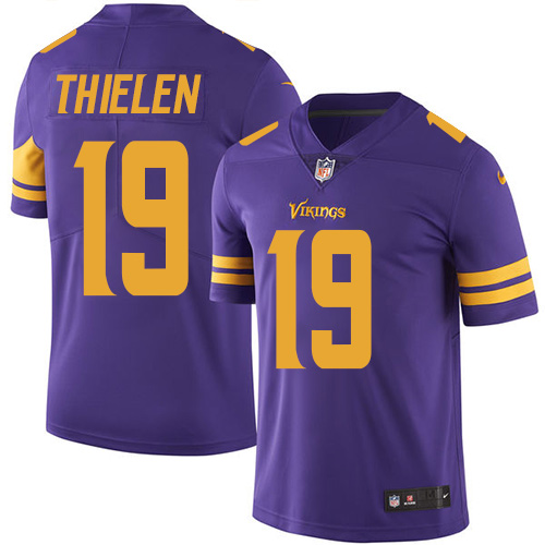 Youth Nike Minnesota Vikings #19 Adam Thielen Elite Purple Rush Vapor Untouchable NFL Jersey