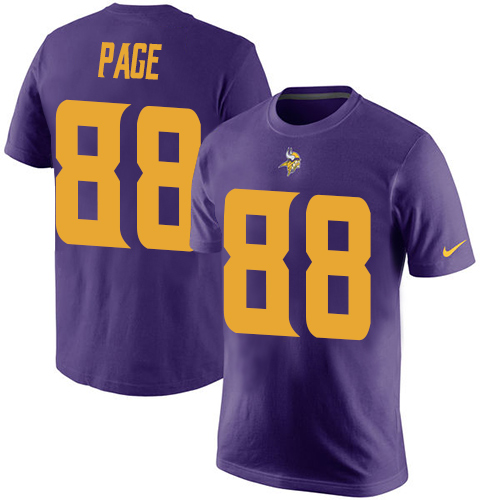 NFL Nike Minnesota Vikings #88 Alan Page Purple Rush Pride Name & Number T-Shirt