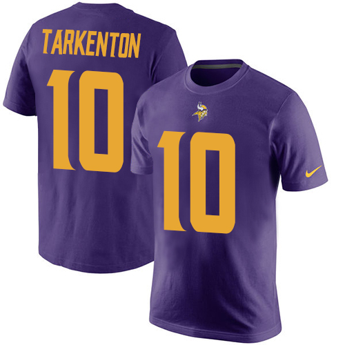NFL Nike Minnesota Vikings #10 Fran Tarkenton Purple Rush Pride Name & Number T-Shirt