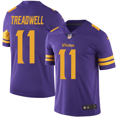 Men's Nike Minnesota Vikings #11 Laquon Treadwell Limited Purple Rush Vapor Untouchable NFL Jersey