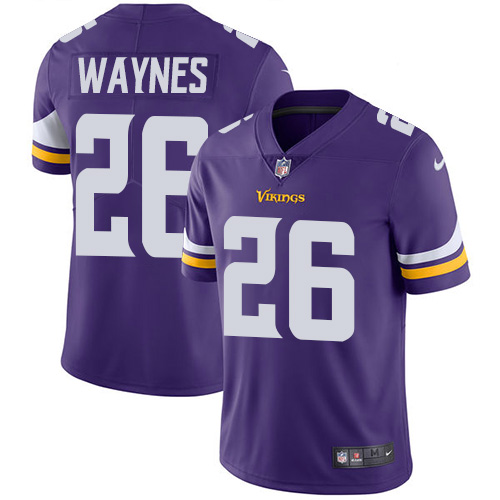 Men's Nike Minnesota Vikings #26 Trae Waynes Purple Team Color Vapor Untouchable Limited Player NFL Jersey