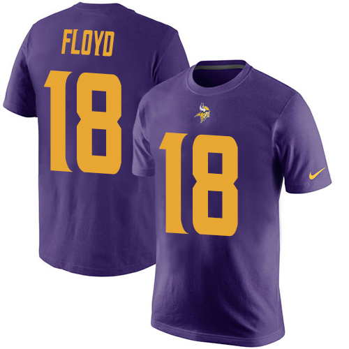 NFL Nike Minnesota Vikings #18 Michael Floyd Purple Rush Pride Name & Number T-Shirt
