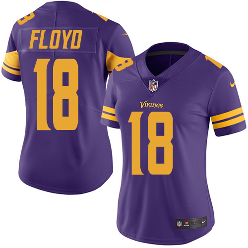 Women's Nike Minnesota Vikings #18 Michael Floyd Limited Purple Rush Vapor Untouchable NFL Jersey