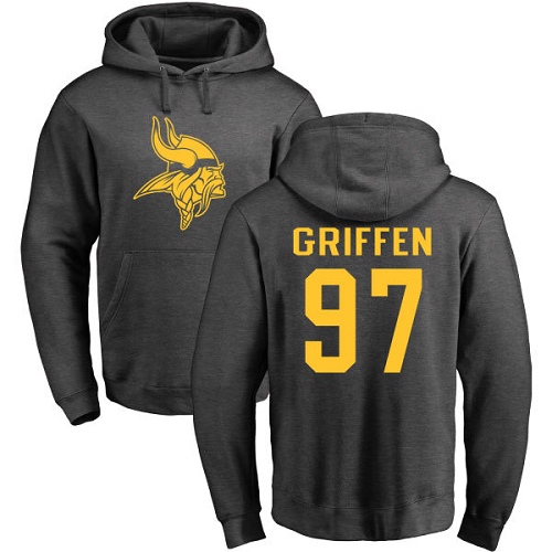NFL Nike Minnesota Vikings #97 Everson Griffen Ash One Color Pullover Hoodie